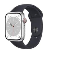 Apple Watch (Series 8) 2022 GPS 45 mm - Aluminium Silber - Sportarmband Schwarz