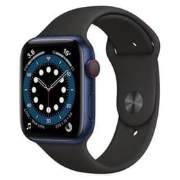 Apple Watch Series 6 (2020) GPS + Cellular 44 mm - Aluminium Blau - Sportarmband Schwarz