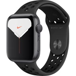 Apple Watch Series 5 (2019) GPS + Cellular 44 mm - Aluminium Space Grau - Nike Sportarmband Schwarz