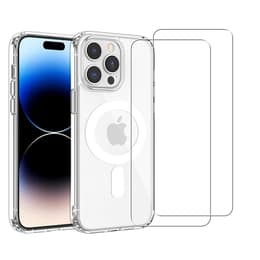 Hülle iPhone 14 Pro Max und 2 schutzfolien - TPU - Transparent