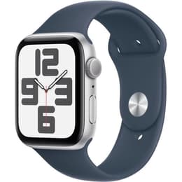 Apple Watch Series SE 2 (2022) GPS + Cellular 44 mm - Aluminium Silber - Sportarmband Blau