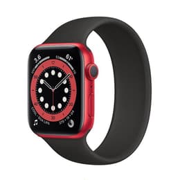 Apple Watch Series 6 (2020) GPS 44 mm - Aluminium Rot - Sportarmband Schwarz