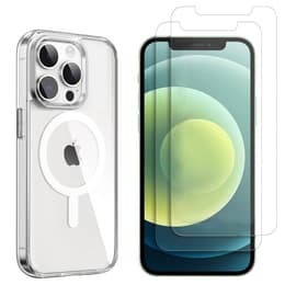 Hülle iPhone 12/12 Pro und 2 schutzfolien - TPU - Transparent