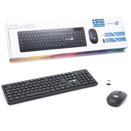 Simpletek Tastatur QWERTY Wireless Greek Mouse and Keyboard