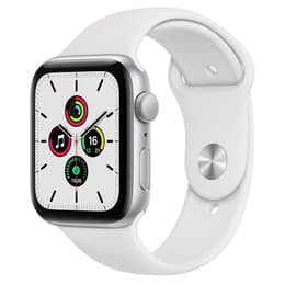 Apple Watch Series SE 1 (2020) GPS 44 mm - Aluminium Silber - Sportarmband Weiß