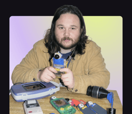 Der Künstler Jim Lockey ist stolzer Sammler einer Game-Boy-Kamera und hat damit ein Musikvideo gedreht.