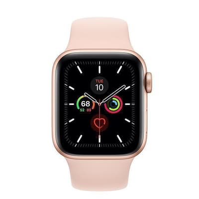2. Bild von Apple Watch (Series 5) 2019 GPS 44 mm - Aluminium Gold - Sport loop Rosa