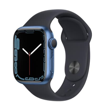 2. Bild von Apple Watch (Series 7) 2021 GPS + Cellular 41 mm - Aluminium Blau - Sportarmband Blau