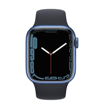 3. Bild von Apple Watch (Series 7) 2021 GPS + Cellular 41 mm - Aluminium Blau - Sportarmband Blau