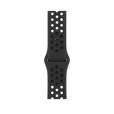 3. Bild von Apple Watch (Series 7) 2021 GPS + Cellular 41 mm - Aluminium Mitternacht - Nike Sportarmband Schwarz