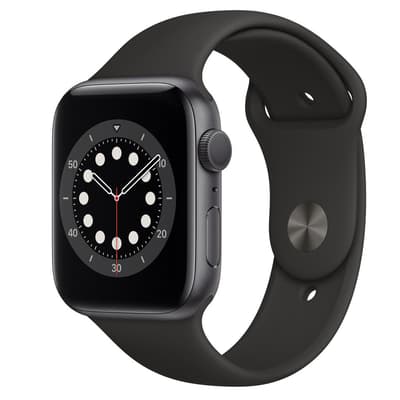 2. Bild von Apple Watch (Series 6) 2020 GPS 44 mm - Aluminium Space Grau - Sportarmband Schwarz