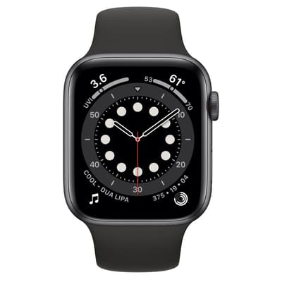 3. Bild von Apple Watch (Series 6) 2020 GPS 44 mm - Aluminium Space Grau - Sportarmband Schwarz