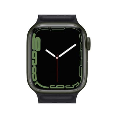 4. Bild von Apple Watch (Series 7) 2021 GPS + Cellular 41 mm - Aluminium Grün - Sportarmband Schwarz